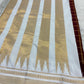 Arakku Maroon Lightweight Pure Silk Kanchipuram Silk Thread Kattam Saree with Ivory Gold Border
