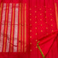 Striking Red Handwoven Pure Silk Kanjivaram Saree with Floral Jaal Butta Border