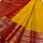 Arakku Red Kanchipuram border with Muthu-Seer detailing and gold silver-toned zari