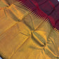 Arakku Red and Antique Gold Handwoven Pure Silk Kanjeevaram Saree with Ettukol Border
