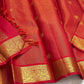 Radiant Red Handwoven Pure Silk Kanjeevaram Saree with Vairaoosi Zari Body and Mayil Butta Border