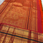 Handwoven Korvai weave detail, Turmeric Gold Kanjivaram silk saree — Idam Living