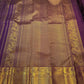 Royal Violet Handwoven Pure Silk Kanjeevaram Vairaoosi Saree with Gold Zari Buttas