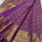 Authentic lightweight Kanjipuram silk saree in orchid purple