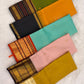 Baby pink Kanchi Pattu saree with Korvai brown border and Thazhampoo Reku butta — Idam Living