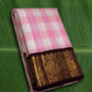 Kanchipuram silk saree in violet purple with red border Korvai weave folded view