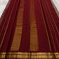 Flat view of pure Kanchipuram silk saree pallu showing repeated vertical gold zari bands shipped from New Jersey USA