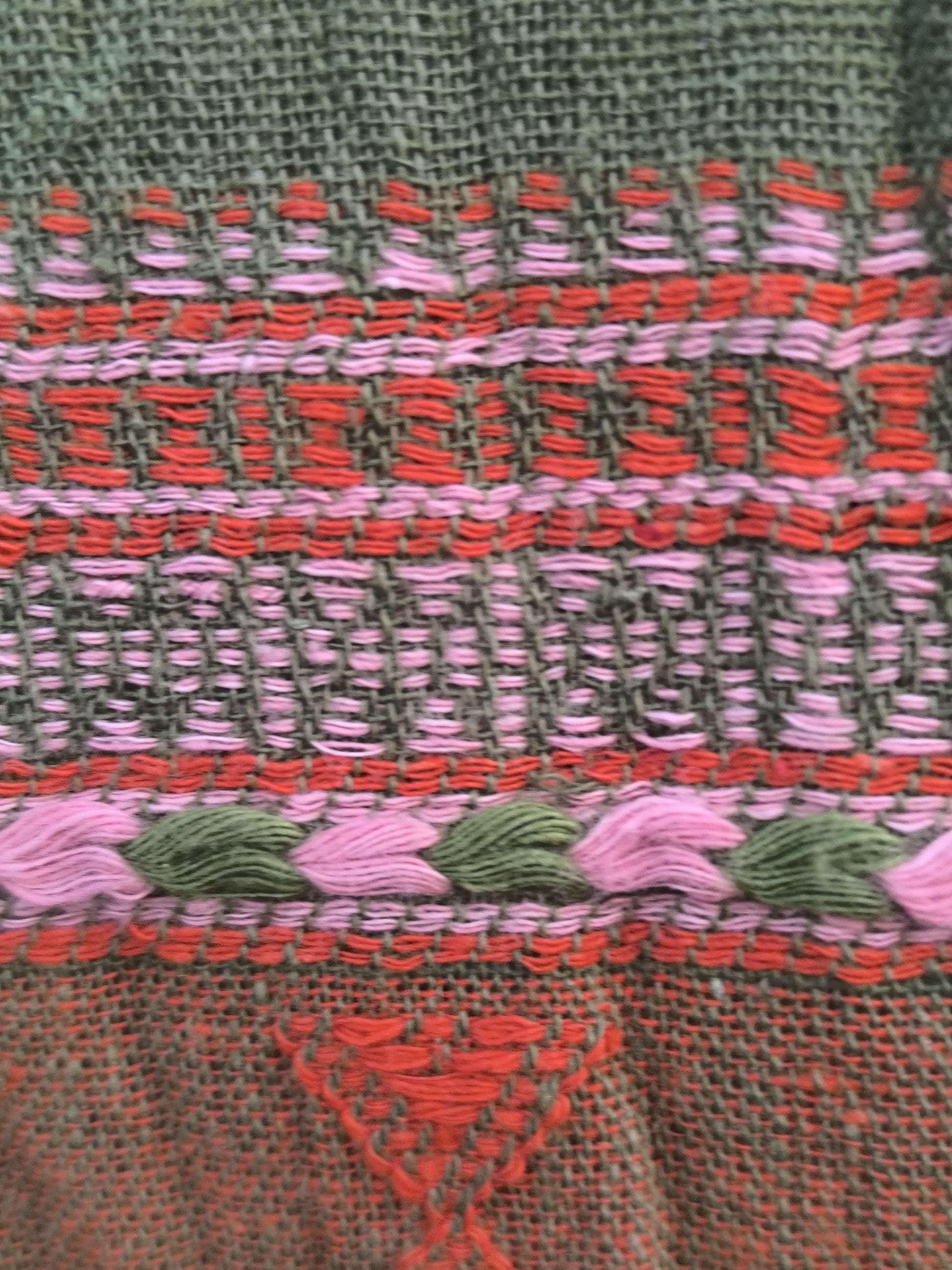 Rustic Kala cotton saree woven border detail Bhujodi craftsmanship