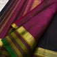 Handwoven black lightweight pure silk Kanjivaram.