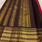 Black border pure Kanchipuram silk saree – front view