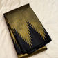 Black and burnished gold Kanjivaram saree, styled view