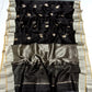 Black Katan Silk Chanderi saree from Idam Living