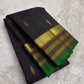 Black Green Rani Pink Kanchipuram silk saree.