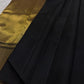 Close view of multicolour floral zari jaal woven across Midnight Black pure silk.