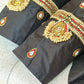 Black Tanjore Treasure pure silk hand-embroidered blouse by Idam Living