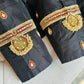 Black Tanjore Treasure pure silk hand-embroidered blouse by Idam Living
