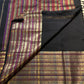 Black silk with gold zari floral-jaal motif detail