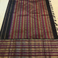 Matching silk-thread-and-zari pallu detail on black saree