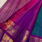 Fine Vairaoosi zari lines on Mayil Kazhuthu pure silk Kanjipuram saree
