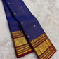 royal blue silk saree zk-yb draped view