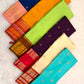Blue Lagoon and Deep Maroon Handwoven Pure Silk Kanjivaram Saree with Mayil Kann Korvai Border