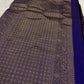 Blue Pure Silk Kanjeevaram saree with jewel-toned Cerulean and Royal Blue contrast