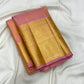 Blush Peach handloom Kanchipuram Butta saree overview