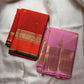 Blush Pink Handwoven Pure Silk Kancheepuram Saree with Floral Butta and Gold Border