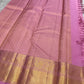 Blush Pink Handwoven Pure Silk Kancheepuram Saree with Floral Butta and Gold Border