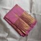 Blush Pink Handwoven Pure Silk Kancheepuram Saree with Floral Butta and Gold Border