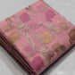 Pink Katan Silk Chanderi saree with woven leaf motifs