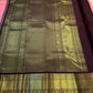 Blush pink Kanchi Pattu Korvai saree pallu detail with rich gold zari weaving