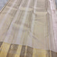 Blush Pink Handwoven Pure Silk Kanchi Pattu Saree with Soft Ivory Korvai Border