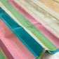 Pastel Multicolour Handwoven Pure Silk Kanchipuram Saree with Pattupet Weave