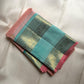 Rettapet twin border detail on blush rose Kanjivaram silk saree