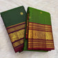 Bottle Green Kanjivaram Zari Kattam saree — folded view