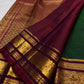 Bottle Green Kanjivaram Zari Kattam saree — gold zari checkered grid body detail