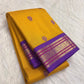 Brick red silk saree folded view