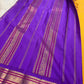 Handwoven brick red pure silk saree full view