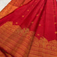 Bridal ruby red Kanjipuram pure silk saree