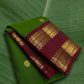 Bright green Kanchipuram silk saree with deep ruby rettapet border and traditional zari Idam Living