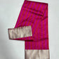 Bright pink Pattu Silk Chanderi saree