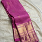 Detail of the broad Banarasi-weave zari border on the orchid pink Kanchipuram Vairaoosi saree