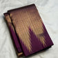 Bronze Brown Ettukol Kanchipuram silk saree detail