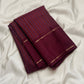 Brown Rettapet Kanchipuram silk saree with pure zari border