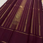 Brown Seer pattern pallu detail on Kanjivaram saree
