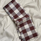 Brown and white Kanchi Kattam Kanjivaram pure silk saree draped view