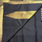 Burnished gold Kanchipuram silk saree, detail view