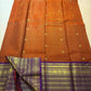 Varisaipet orange and purple handwoven pure silk saree