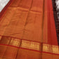 Kancheepuram handwoven butta saree in burnt copper, woven for Idam Living in Kunnam village